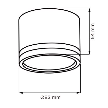 LED Ceiling light PARIS 1xGX53/6W/230V black
