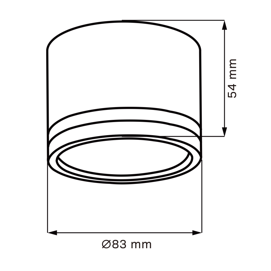 LED Ceiling light PARIS 1xGX53/6W/230V black