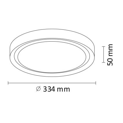 LED Ceiling light PERSE LED/15W/230V white