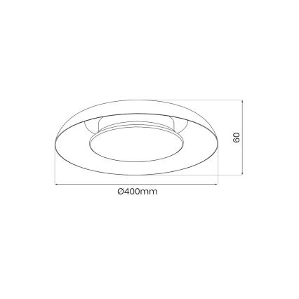 LED Ceiling Light PIATTINO LED/30W/230V 3000/4000/6000K diam. 40 cm white