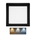 LED Ceiling light RAFA LED/12W/230V 3000/4000/6000K 17x17 cm black