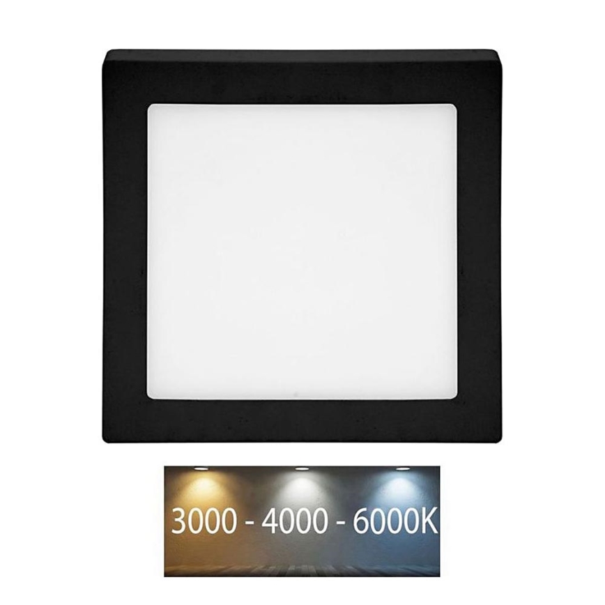 LED Ceiling light RAFA LED/25W/230V 3000/4000/6000K 30x30 cm black