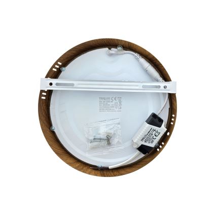LED Ceiling light RING LED/18W/230V 4200K d. 21 cm brown