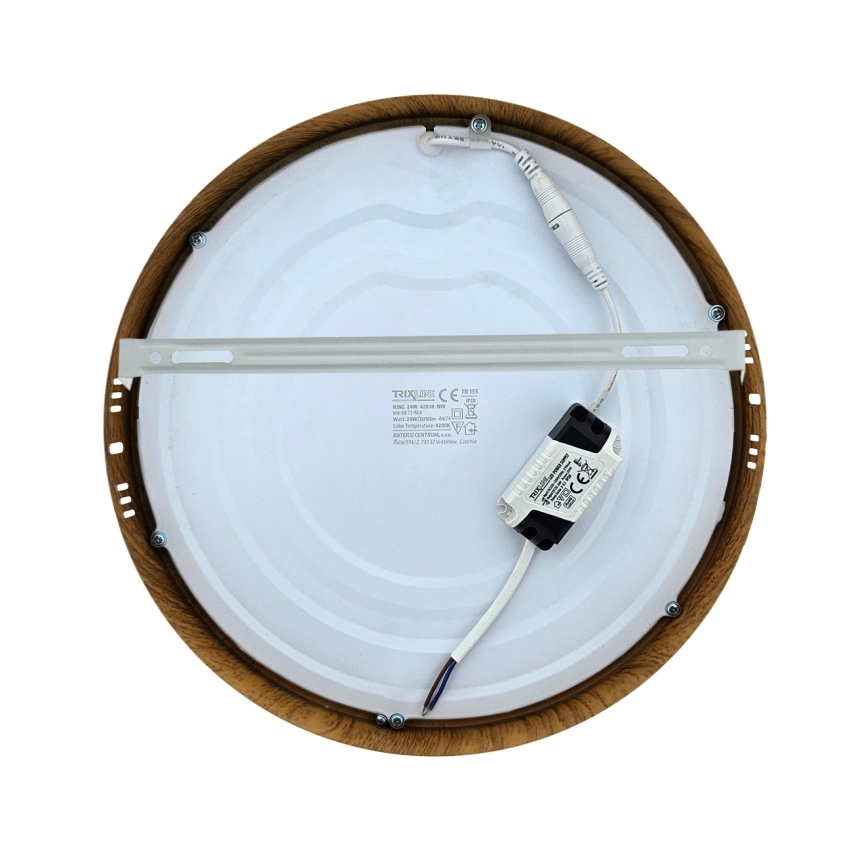 LED Ceiling light RING LED/24W/230V 4200K d. 28,5 cm brown