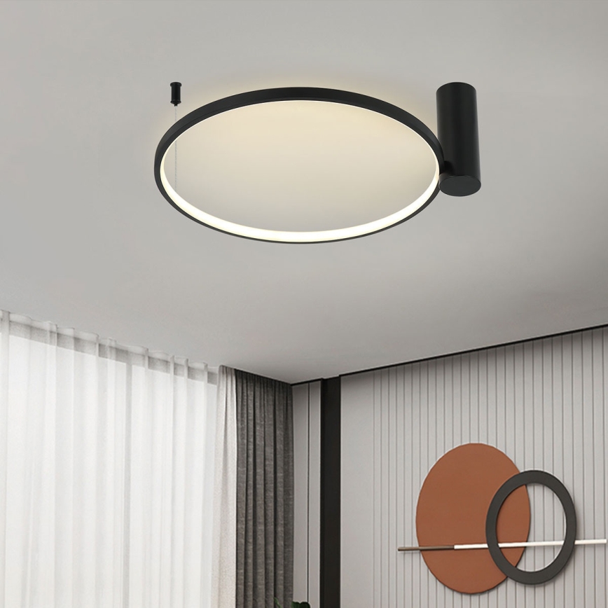 LED Ceiling Light RING S LED/34W/230V 3000/4000/6000K Ø 60 cm Black