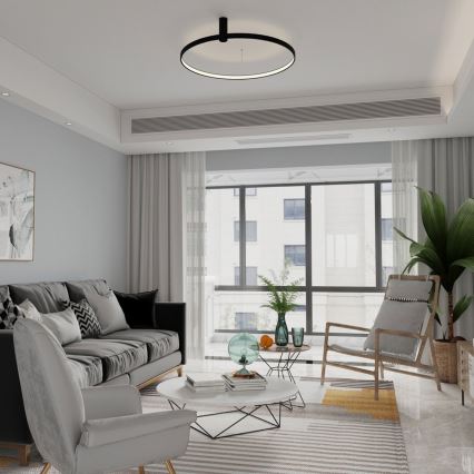 LED Ceiling Light RING S LED/34W/230V 3000/4000/6000K Ø 60 cm Black