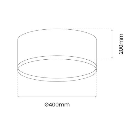 LED Ceiling light RONDO LED/18W/230V black