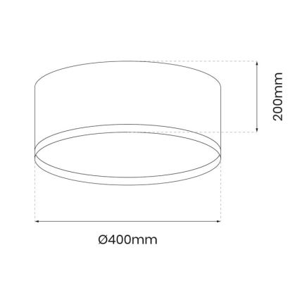 LED Ceiling light RONDO LED/18W/230V green