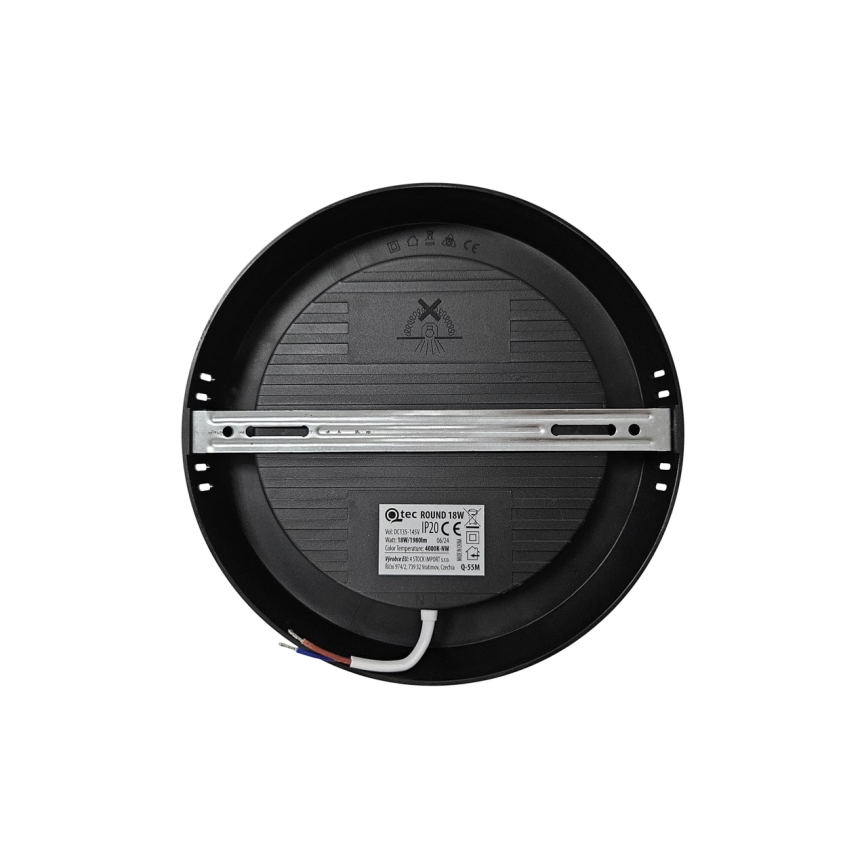 LED Ceiling light ROUND LED/18W/230V 4000K d. 21,7 cm black