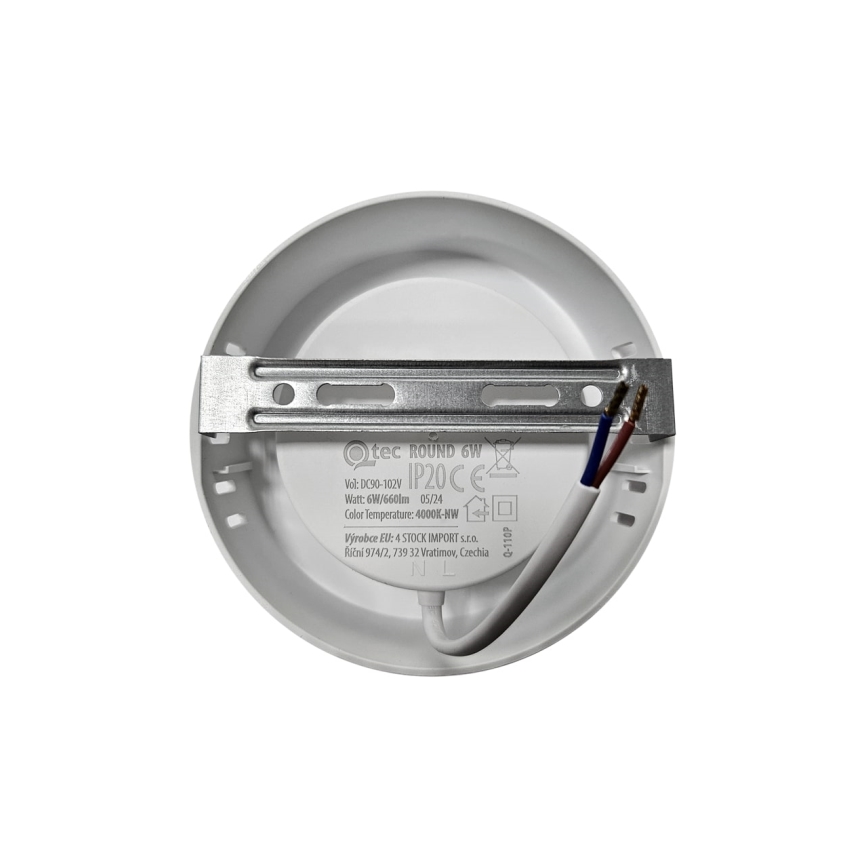 LED Ceiling light ROUND LED/6W/230V 4000K d. 12,1 cm white