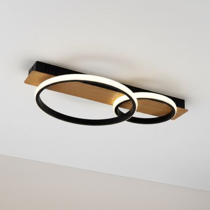 LED Ceiling Light ROWENA LED/14W/230V Black/Brown