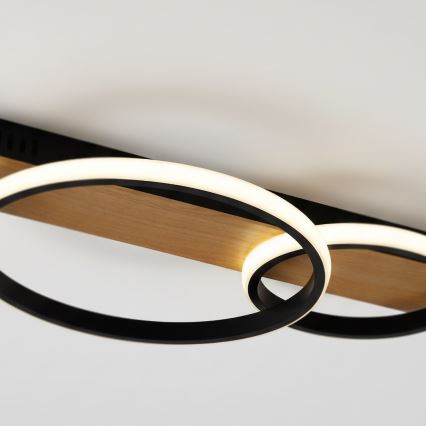 LED Ceiling Light ROWENA LED/14W/230V Black/Brown