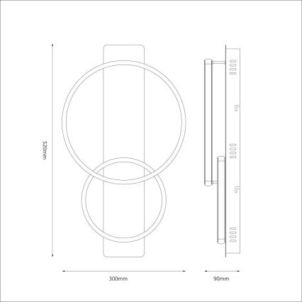 LED Ceiling Light ROWENA LED/14W/230V Black/Brown