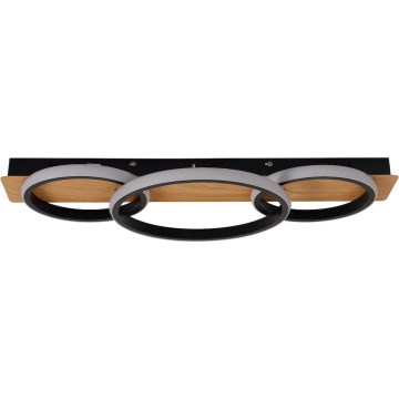 LED Ceiling Light ROWENA LED/18W/230V Black/Brown