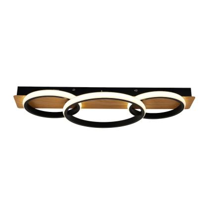 LED Ceiling Light ROWENA LED/18W/230V Black/Brown