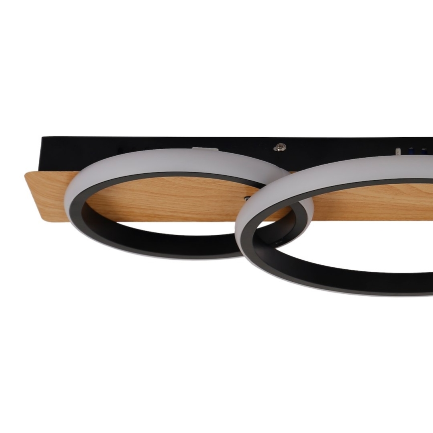 LED Ceiling Light ROWENA LED/18W/230V Black/Brown