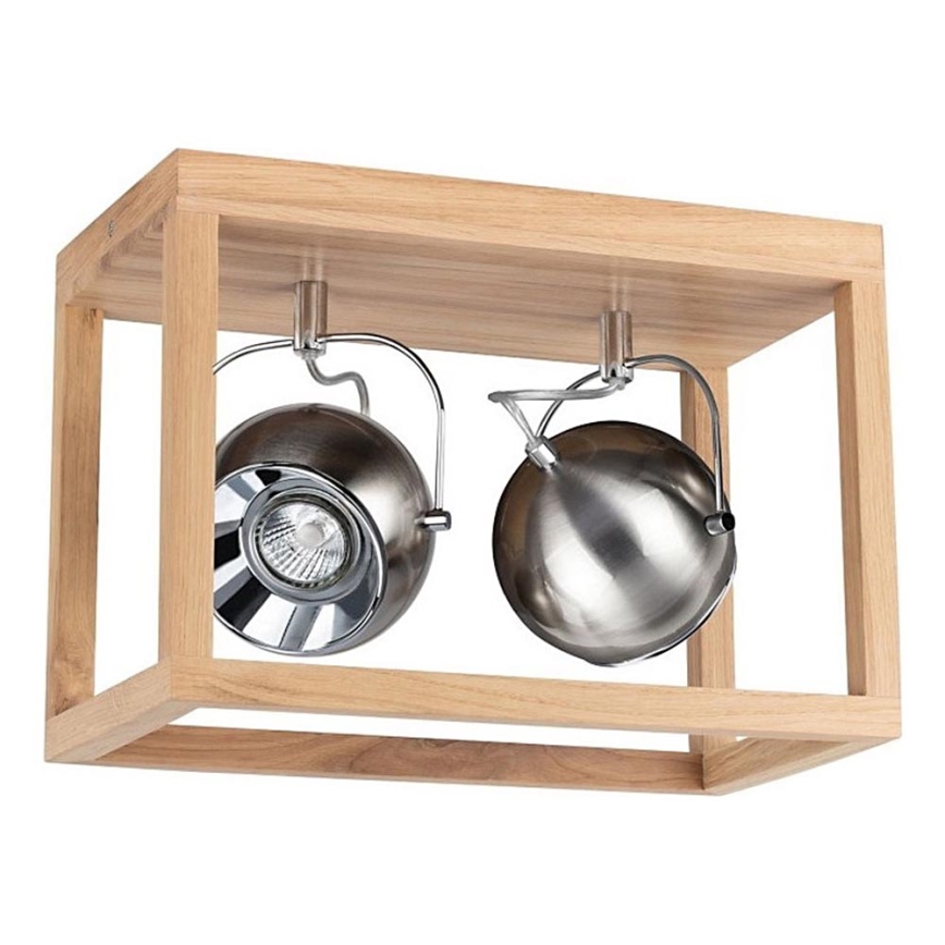 LED Ceiling light ROY 2xGU10/5W/230V matte oak