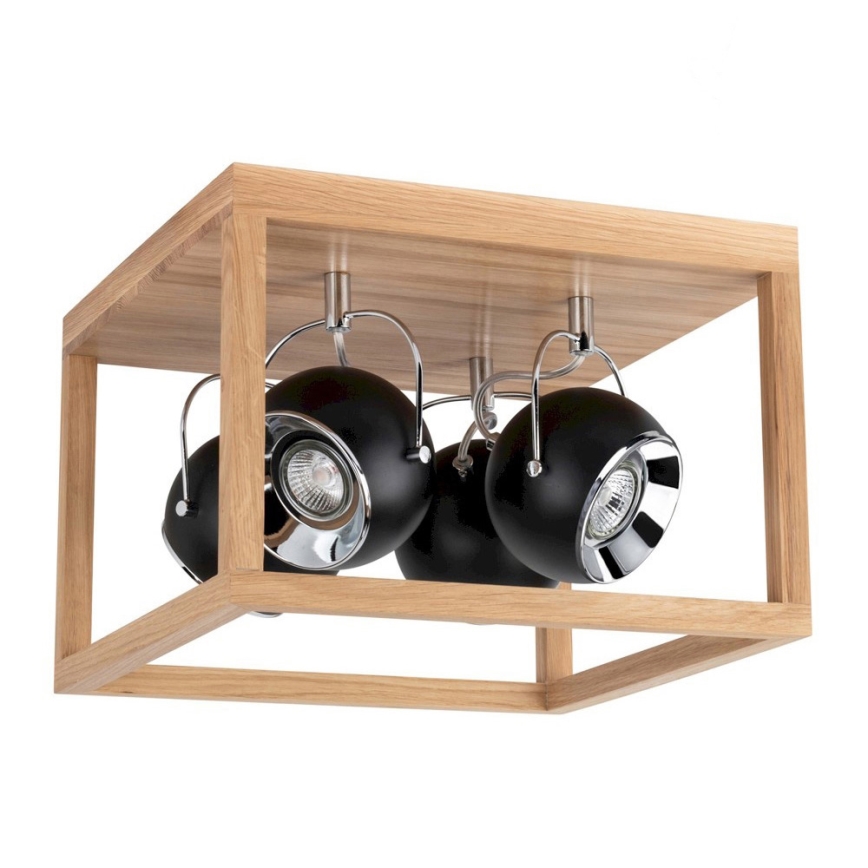 LED Ceiling light ROY 4xGU10/5W/230V matte oak