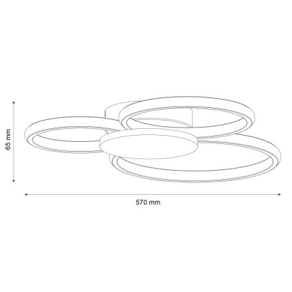 LED Ceiling Light SABINA LED/38W/230V rubberwood