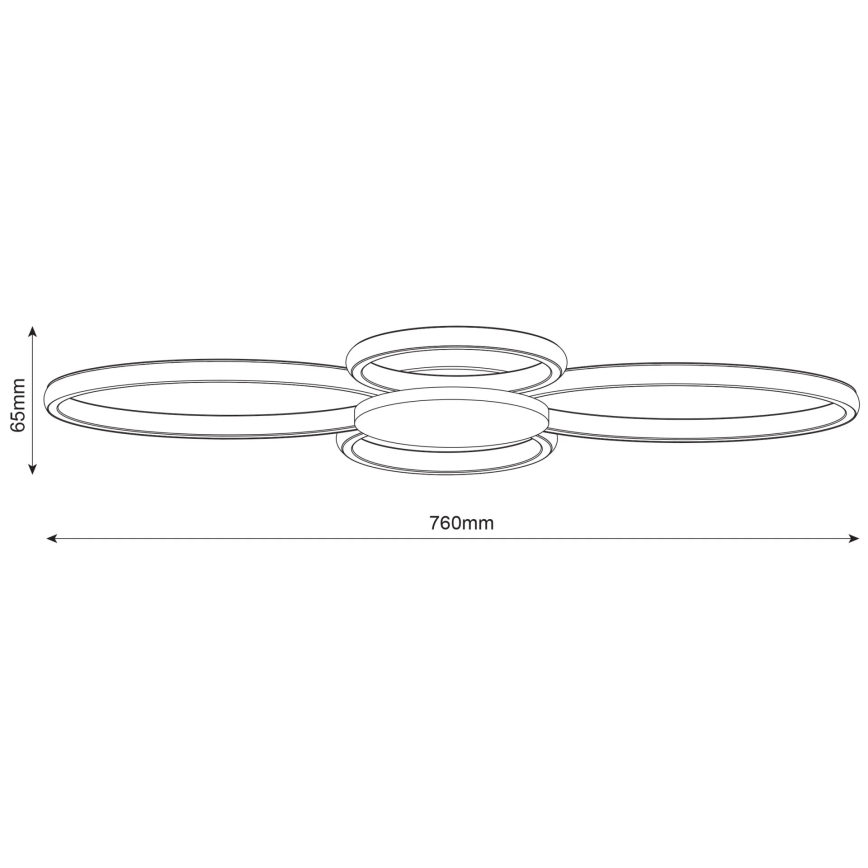 LED Ceiling Light SABINA LED/38W/230V Rubberwood