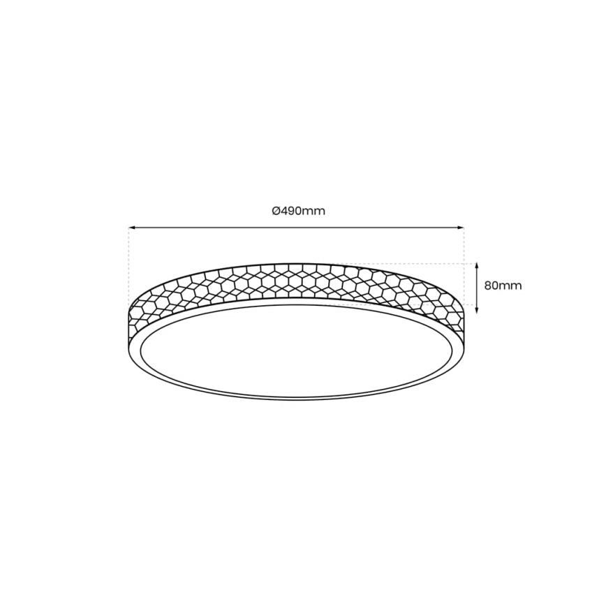 LED Ceiling light SHINY LED/34W/230V clear
