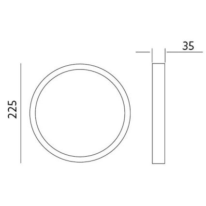 LED Ceiling light SIGARO CIRCLE LED/24W/230V 4000K IP40