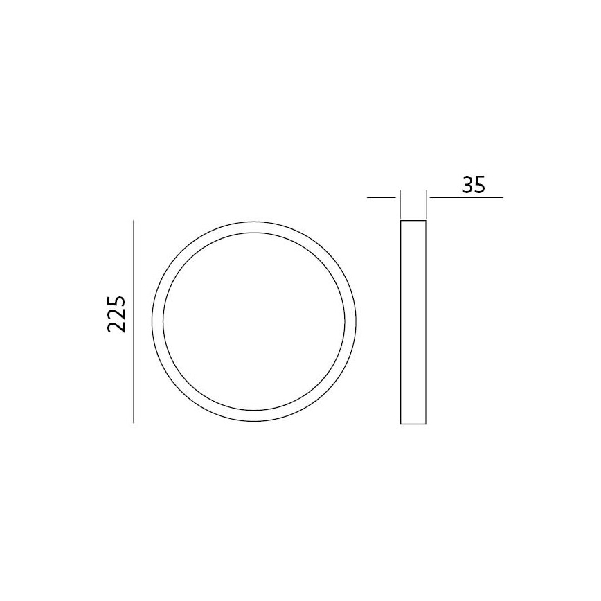 LED Ceiling light SIGARO CIRCLE LED/24W/230V 4000K IP40