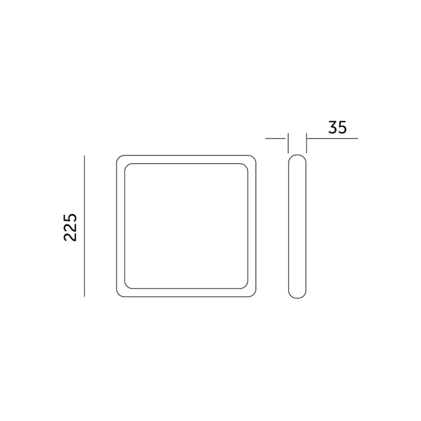 LED Ceiling light SIGARO SQUARE LED/24W/230V 4000K IP40