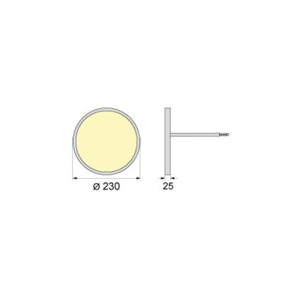 LED Ceiling Light SIMEN LED/18W/230V 4000K IP40 Ø 23 cm white UGR19