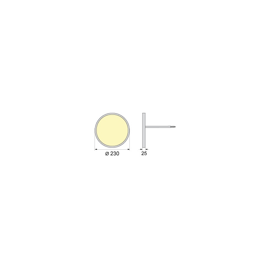LED Ceiling Light SIMEN LED/18W/230V 4000K IP40 Ø 23 cm white UGR19