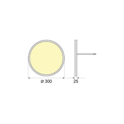 LED Ceiling Light SIMEN LED/24W/230V 4000K IP40 Ø 30 cm White UGR19
