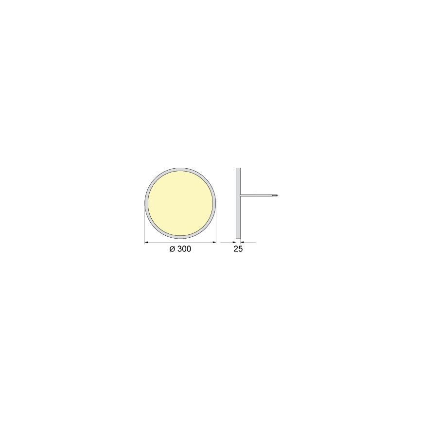 LED Ceiling Light SIMEN LED/24W/230V 4000K IP40 Ø 30 cm White UGR19