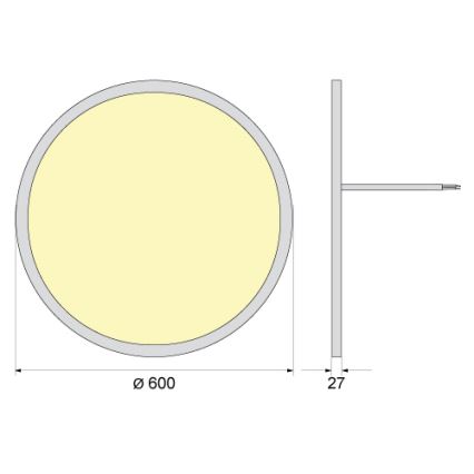 LED Ceiling Light SIMEN LED/50W/230V 4000K IP40 Ø 60 cm White UGR19