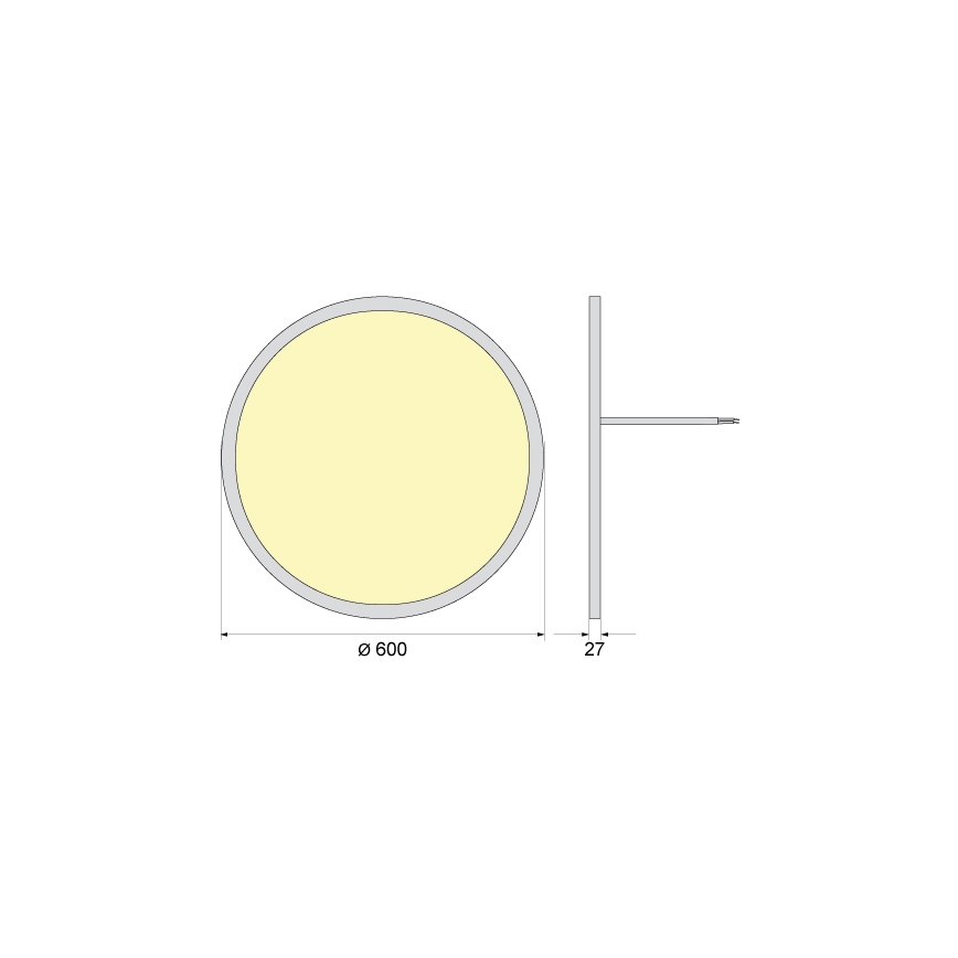 LED Ceiling Light SIMEN LED/50W/230V 4000K IP40 Ø 60 cm White UGR19