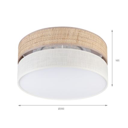 SIRJA BOHO LED Ceiling Light / 20W / 230V / 4000K / dia. 35 cm / beige/cream