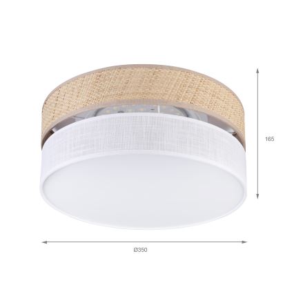 LED Ceiling Light SIRJA BOHO LED/20W/230V 4000K Ø 35 cm Beige/White