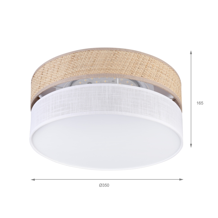 LED Ceiling Light SIRJA BOHO LED/20W/230V 4000K Ø 35 cm Beige/White