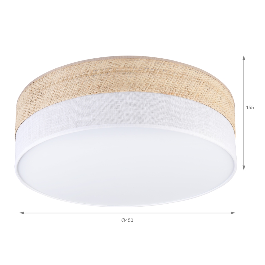 SIRJA BOHO LED Ceiling Light 36W/230V 4000K Ø 45 cm Beige/White