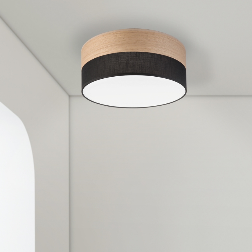 LED Ceiling light SIRJA WOOD LED/20W/230V d. 35 cm black/oak