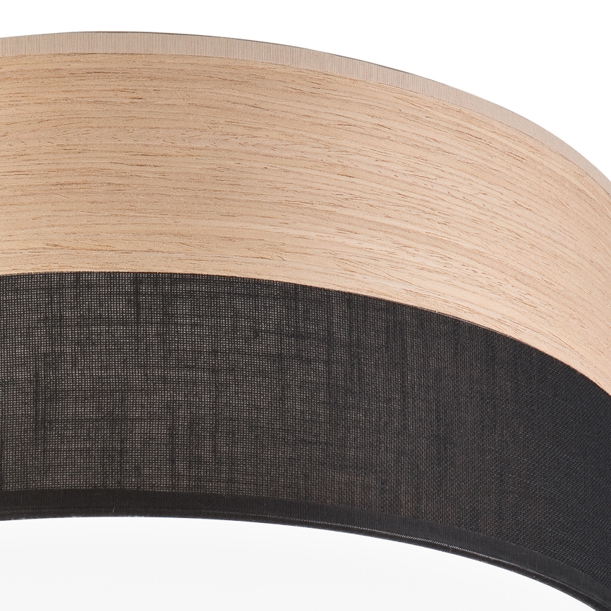 LED Ceiling light SIRJA WOOD LED/20W/230V d. 35 cm black/oak