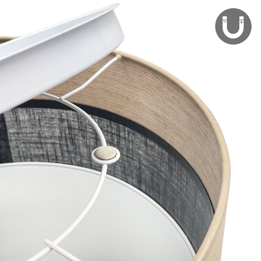 LED Ceiling light SIRJA WOOD LED/20W/230V d. 35 cm black/oak