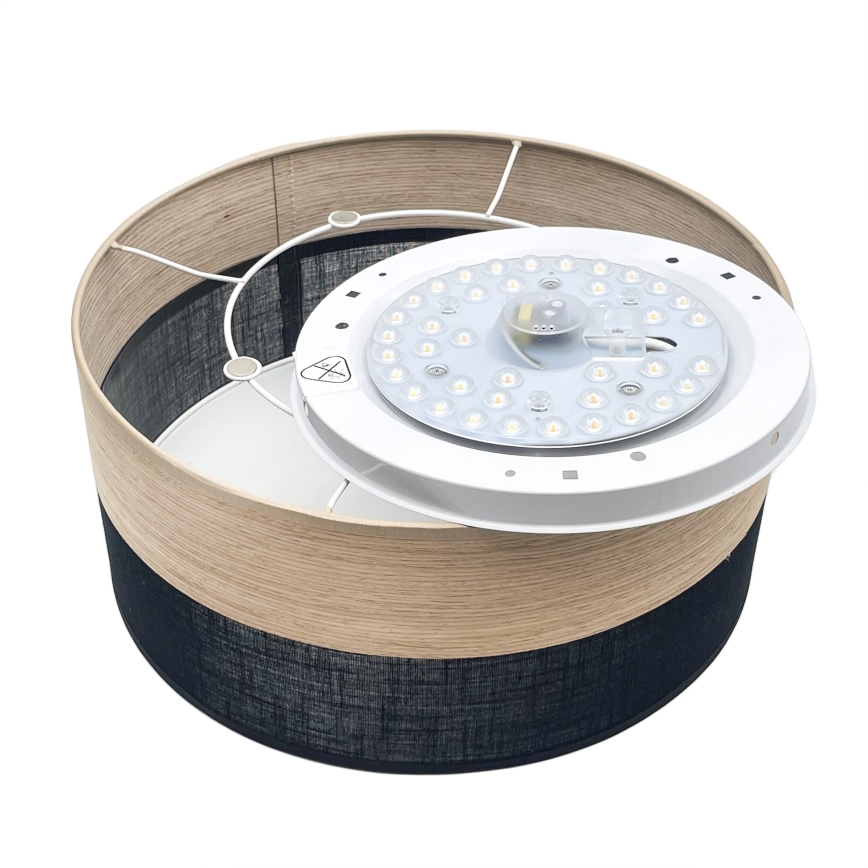 LED Ceiling light SIRJA WOOD LED/20W/230V d. 35 cm black/oak