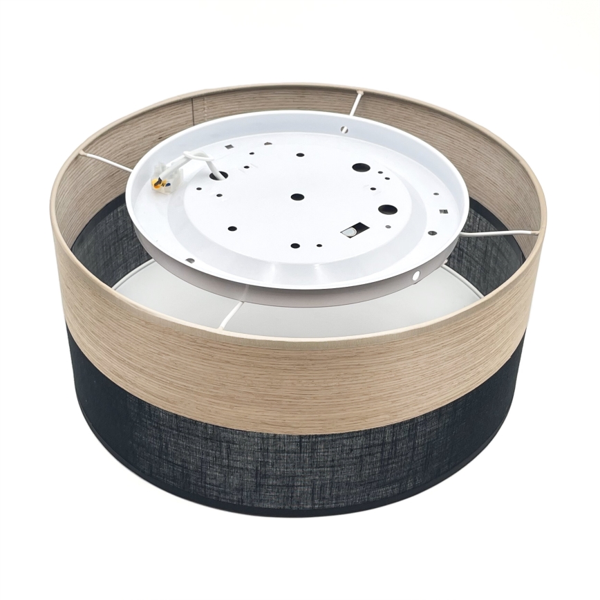 LED Ceiling light SIRJA WOOD LED/20W/230V d. 35 cm black/oak