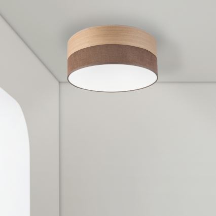 LED Ceiling light SIRJA WOOD LED/20W/230V d. 35 cm brown/oak
