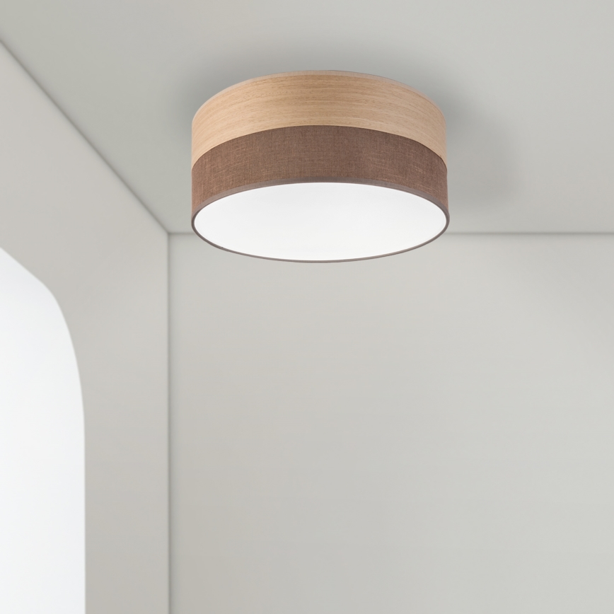 LED Ceiling light SIRJA WOOD LED/20W/230V d. 35 cm brown/oak
