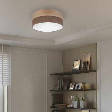 LED Ceiling light SIRJA WOOD LED/20W/230V d. 35 cm brown/oak