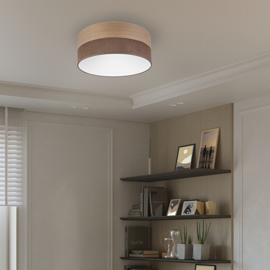 LED Ceiling light SIRJA WOOD LED/20W/230V d. 35 cm brown/oak