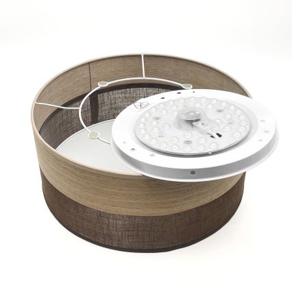 LED Ceiling light SIRJA WOOD LED/20W/230V d. 35 cm brown/oak