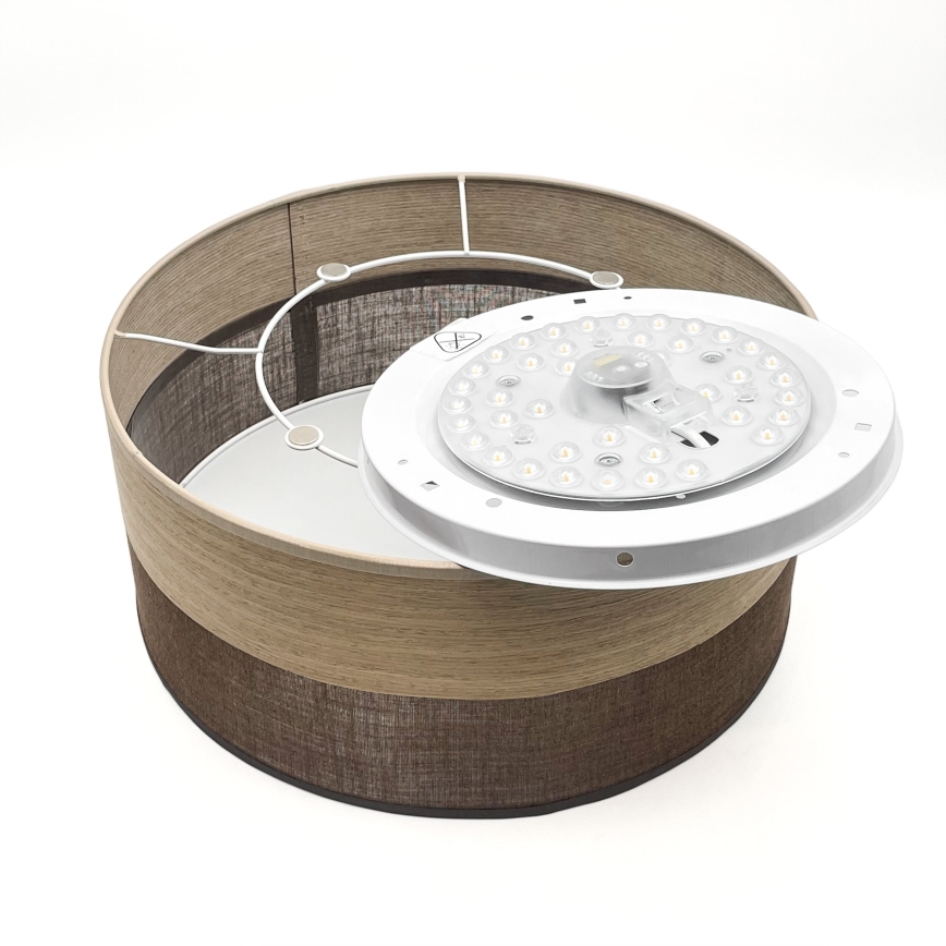 LED Ceiling light SIRJA WOOD LED/20W/230V d. 35 cm brown/oak