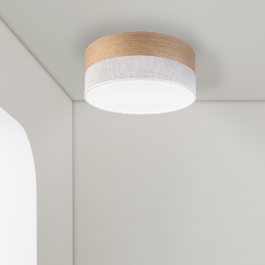 LED Ceiling light SIRJA WOOD LED/20W/230V d. 35 cm white/oak